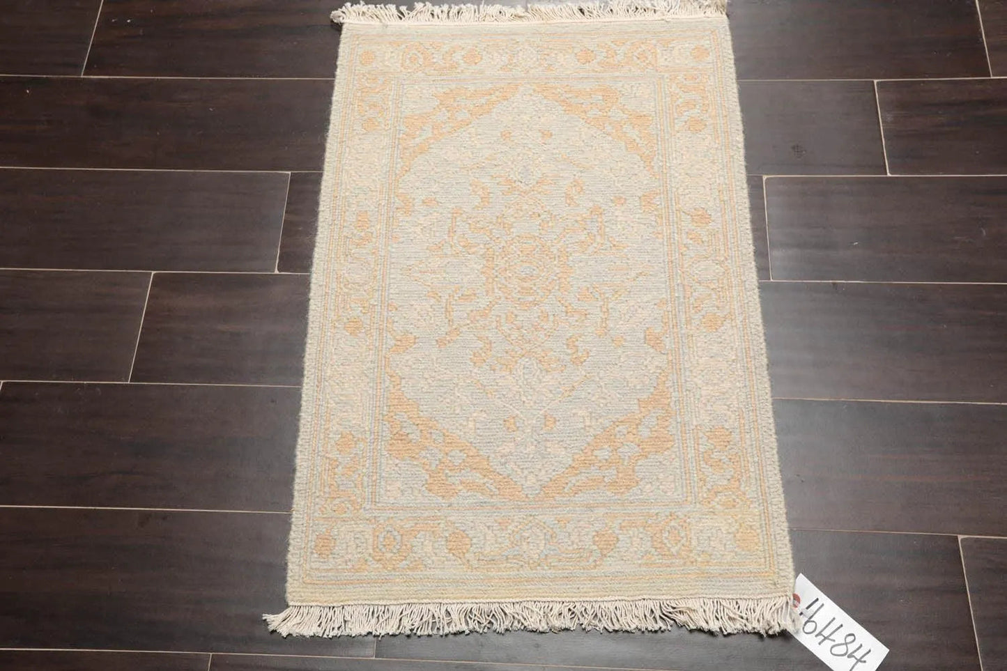 1'10''x2'7'' Hand Knotted 100% Wool Reversible Oriental Area Rug Gray