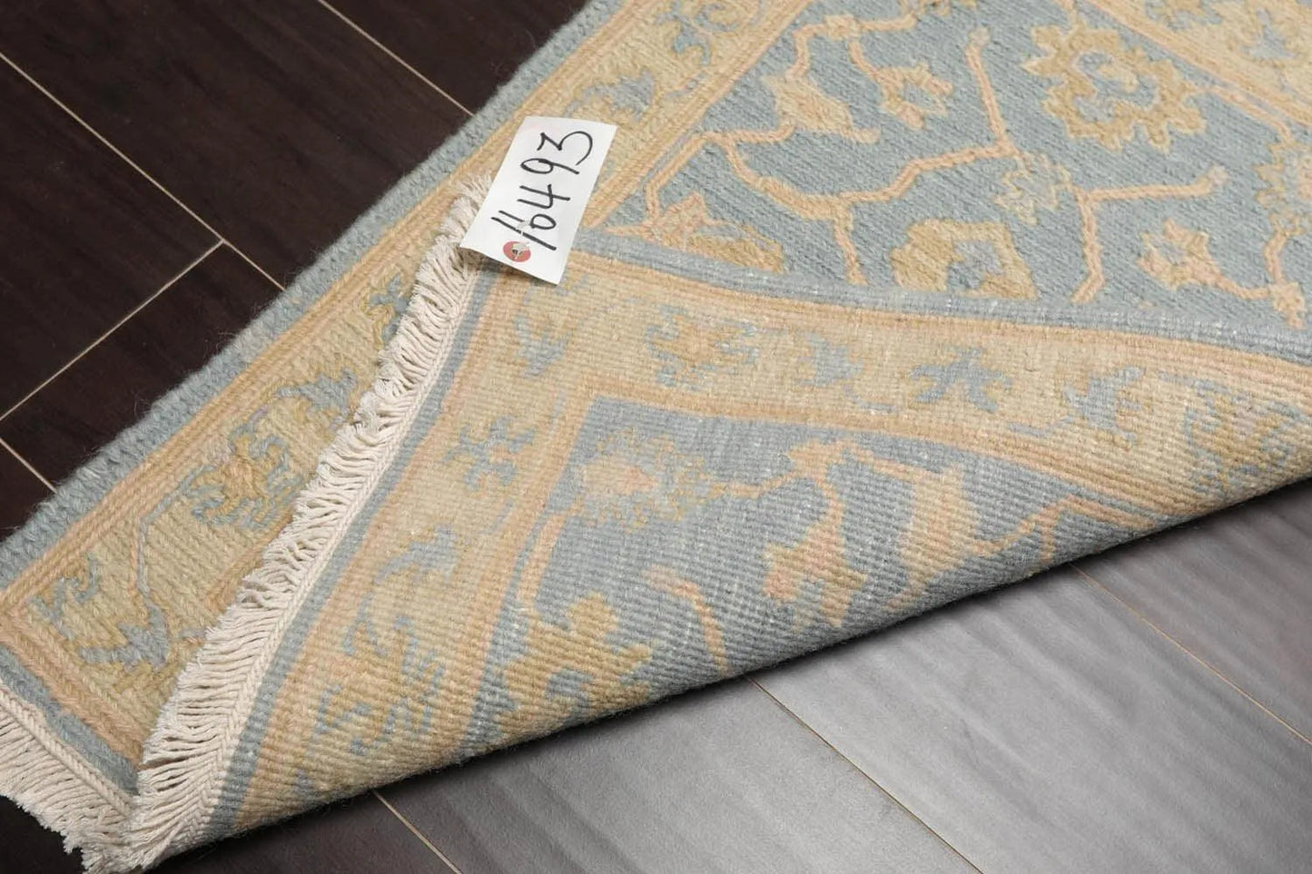 1'10''x2'7'' Hand Knotted 100% Wool Oriental Area Rug Aqua