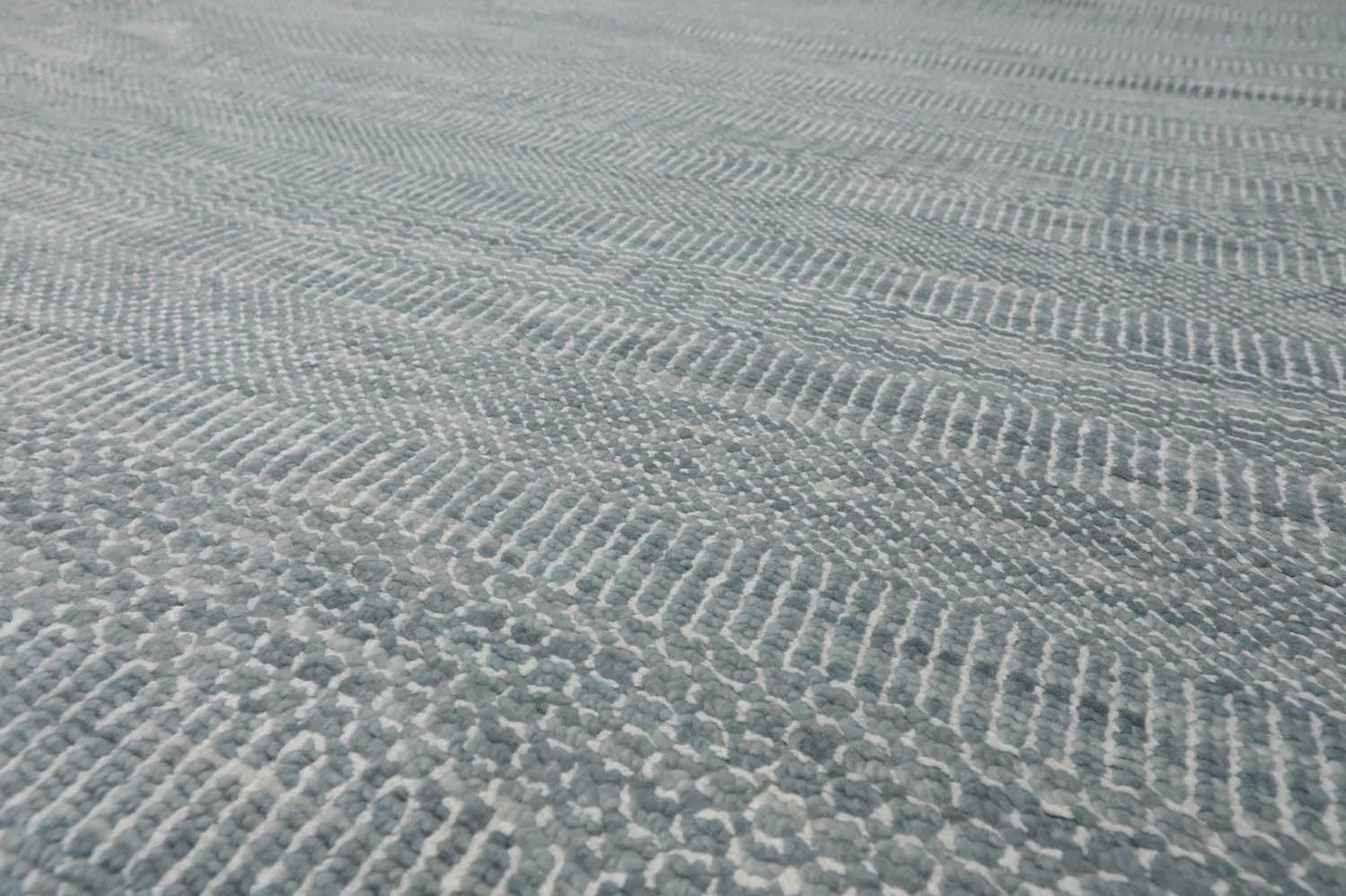 9’x12 Hand Knotted Wool & Bamboo Silk Tibetan Oriental Area Rug Slate