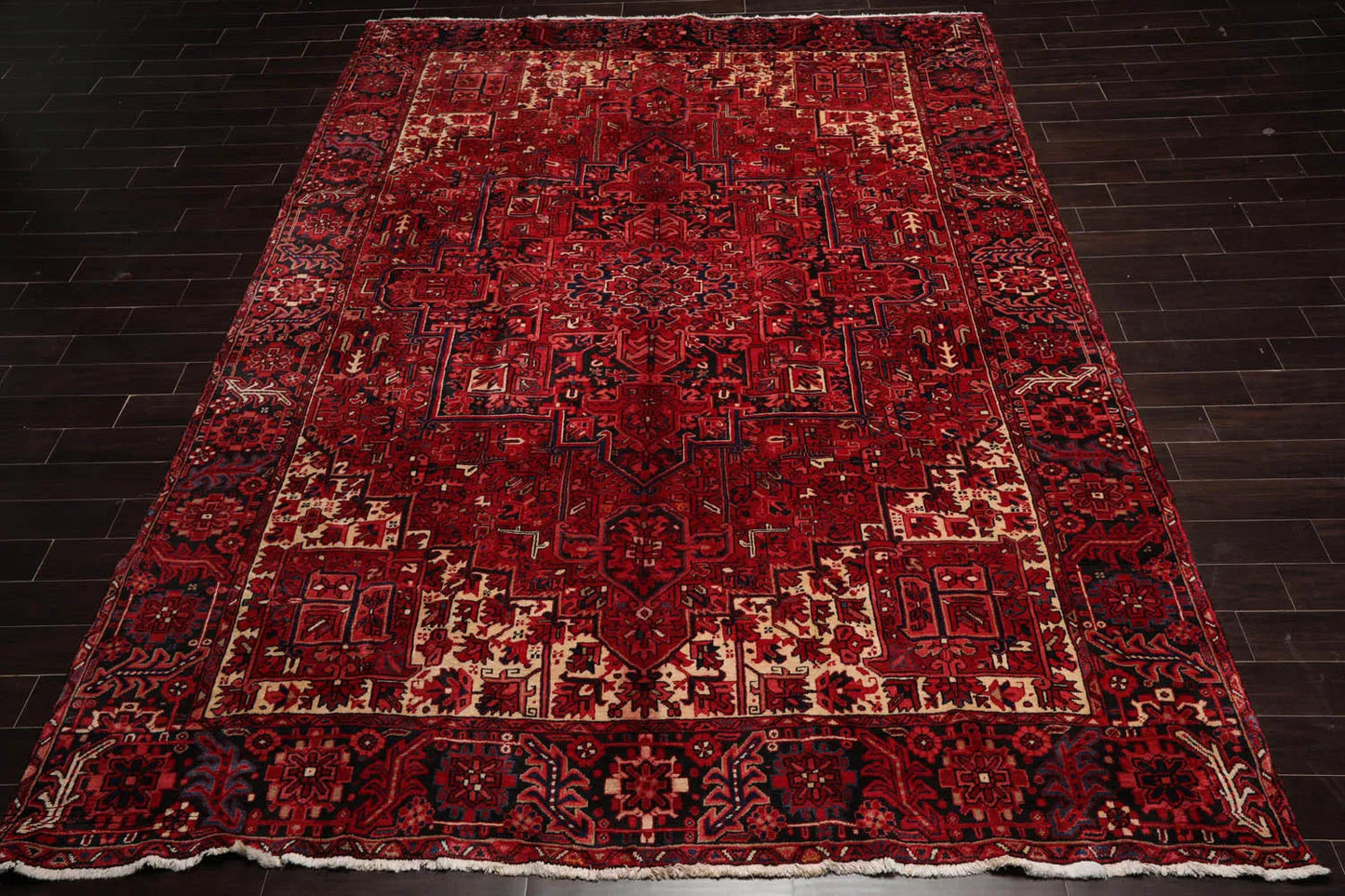 10x14 Rust Hand Knotted 100% Wool Heriz Traditional Oriental Area Rug
