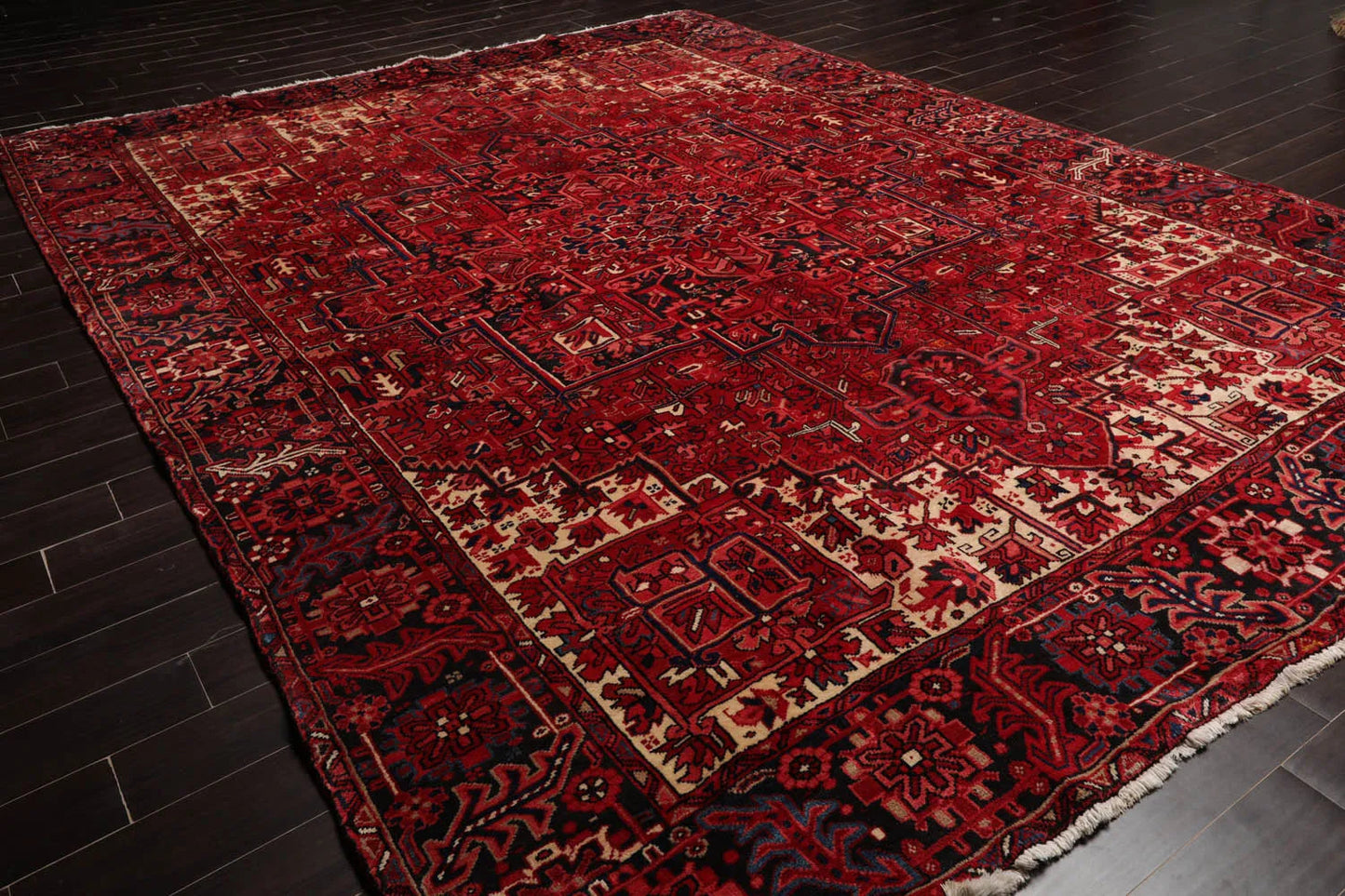 10x14 Rust Hand Knotted 100% Wool Heriz Traditional Oriental Area Rug