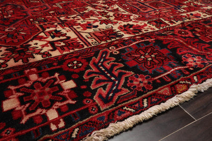 10x14 Rust Hand Knotted 100% Wool Heriz Traditional Oriental Area Rug