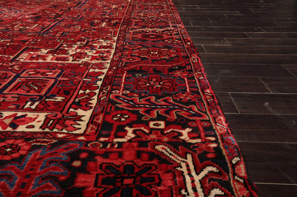 10x14 Rust Hand Knotted 100% Wool Heriz Traditional Oriental Area Rug