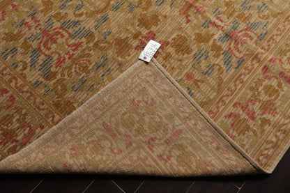 14'6''x19'10'' Palace Beige Hand Knotted 100% Wool Transitional Oriental Area Rug