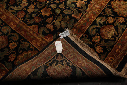 12'3"x19'6" Palace Charcoal Hand Knotted 100% Wool Agra Traditional Oriental Area Rug