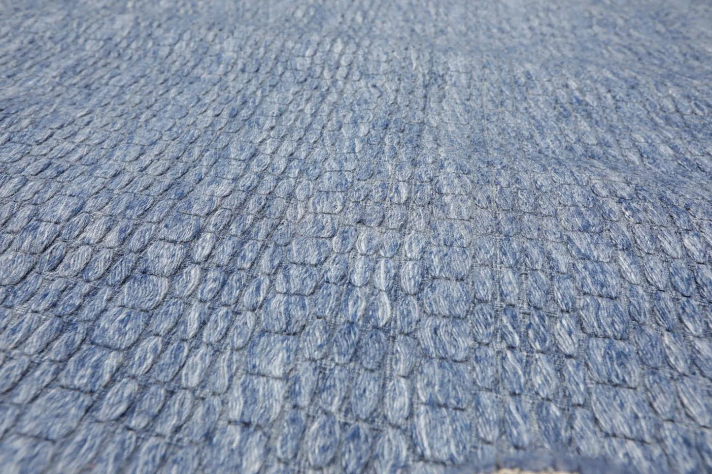 Multi Size Blue Hand Woven 100% Wool Flatweave Modern & Contemporary Oriental Area Rug