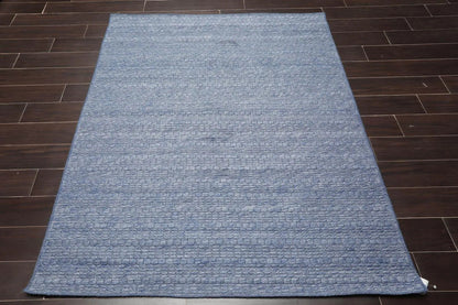 Multi Size Blue Hand Woven 100% Wool Flatweave Modern & Contemporary Oriental Area Rug
