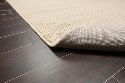 Multi Size Beige Hand Tufted Dhurry Herringbone Pattern 100% Wool Traditional Oriental Area Rug