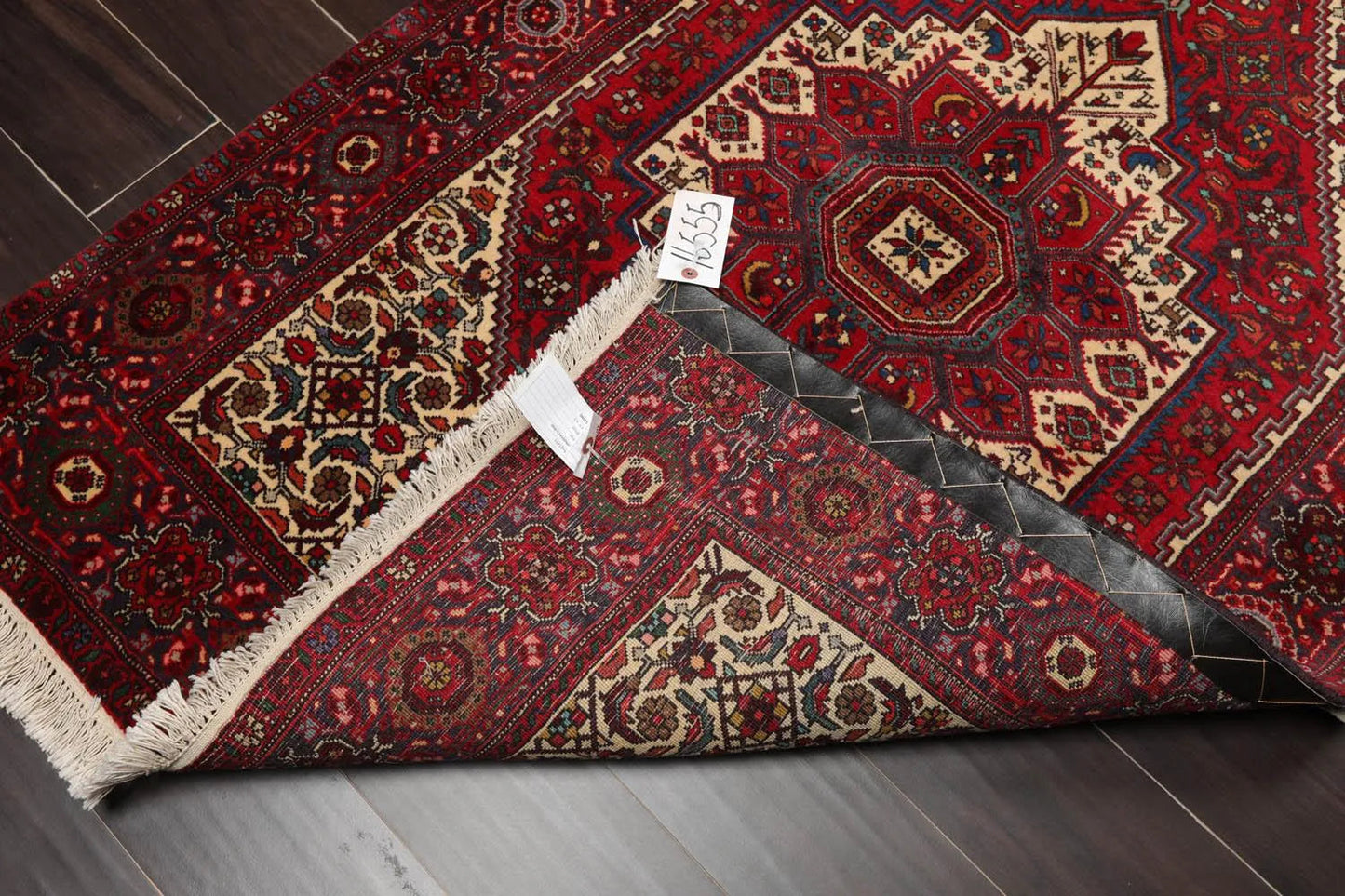 3’5” x 5’ Vintage Hand Knotted 100% Wool Bidjaar 250 KPSI Oriental Area Rug Red