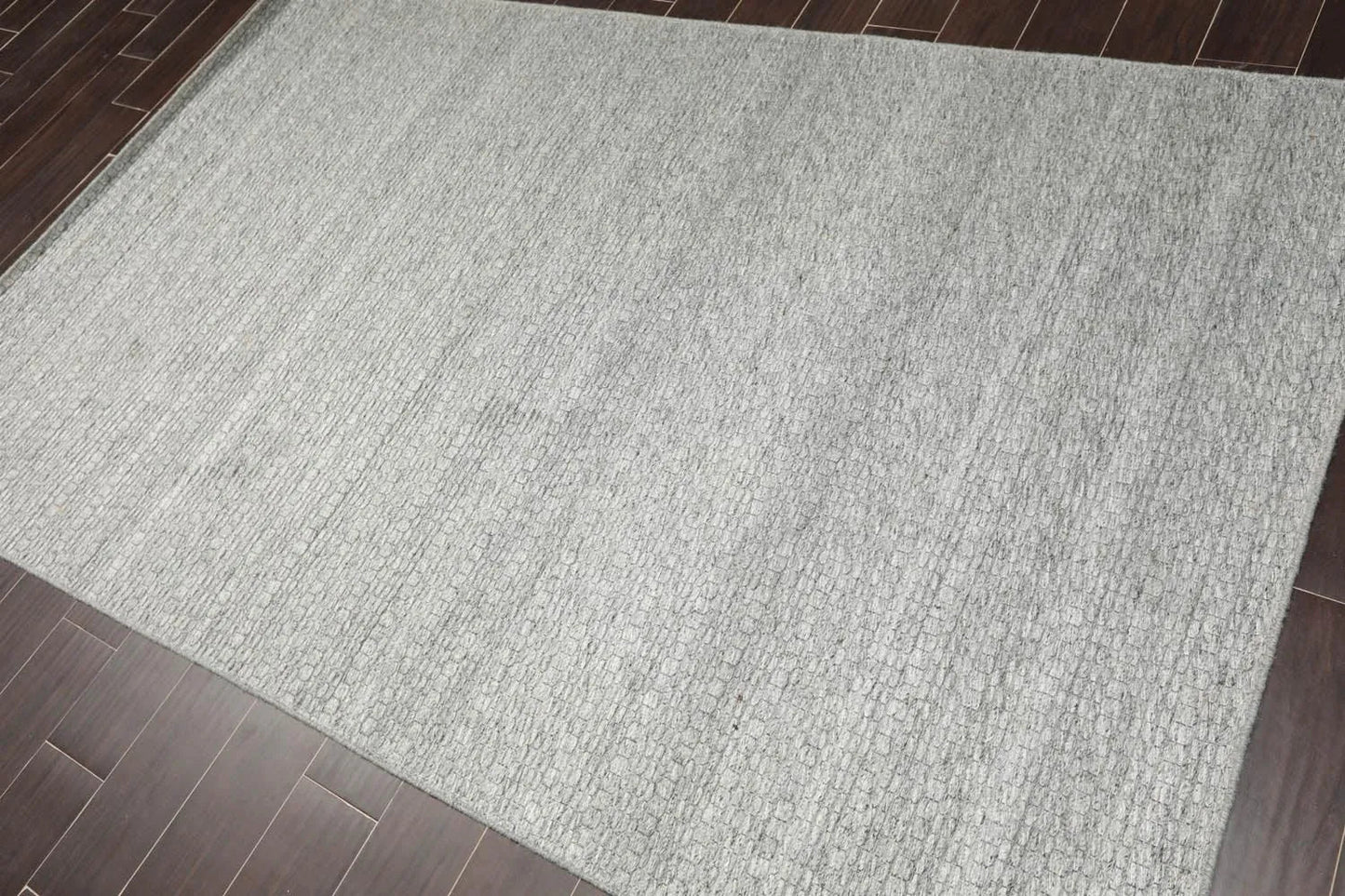 Multi Size Gray Hand Woven 100% Wool Flatweave Modern & Contemporary Oriental Area Rug