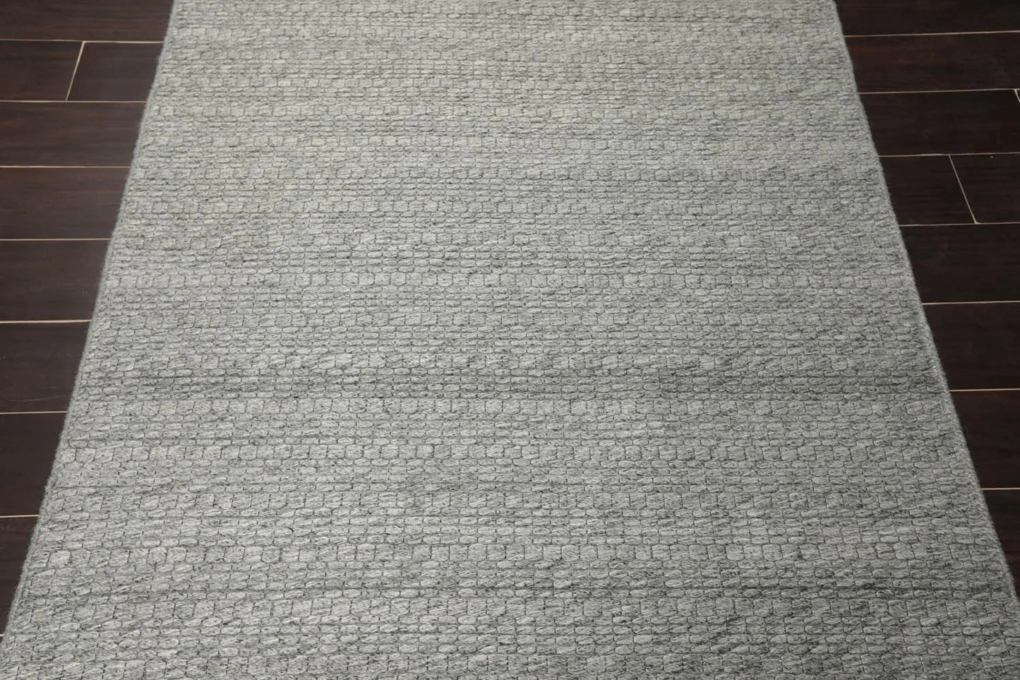 Multi Size Silver Gray Hand Woven Flatweave 100% Wool Traditional Oriental Area Rug