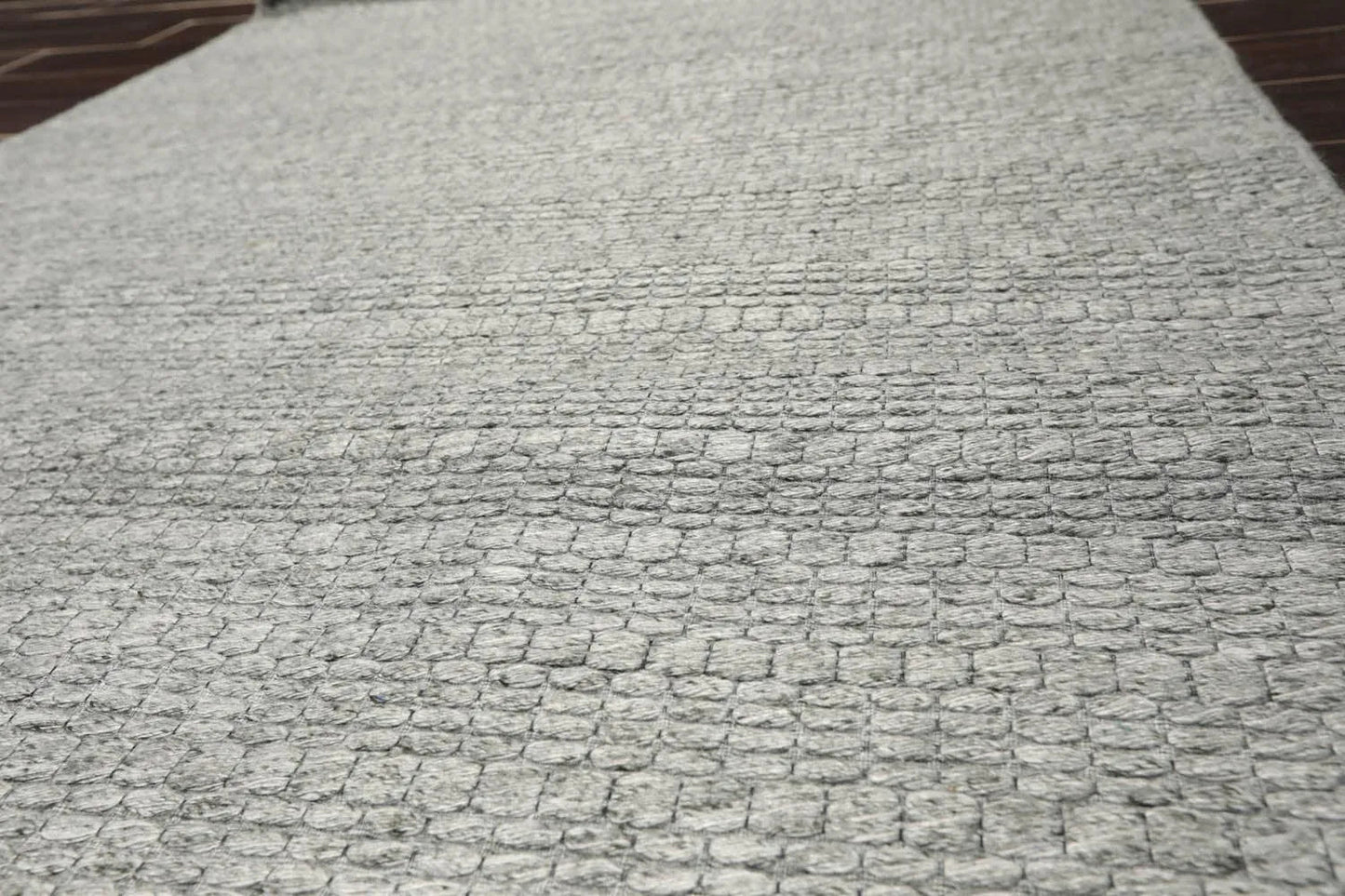 Multi Size Silver Gray Hand Woven Flatweave 100% Wool Traditional Oriental Area Rug