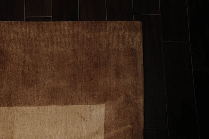 9x12 Beige Hand Knotted Tibetan Wool and Silk Michaelian & Kohlberg Modern & Contemporary Oriental Area Rug