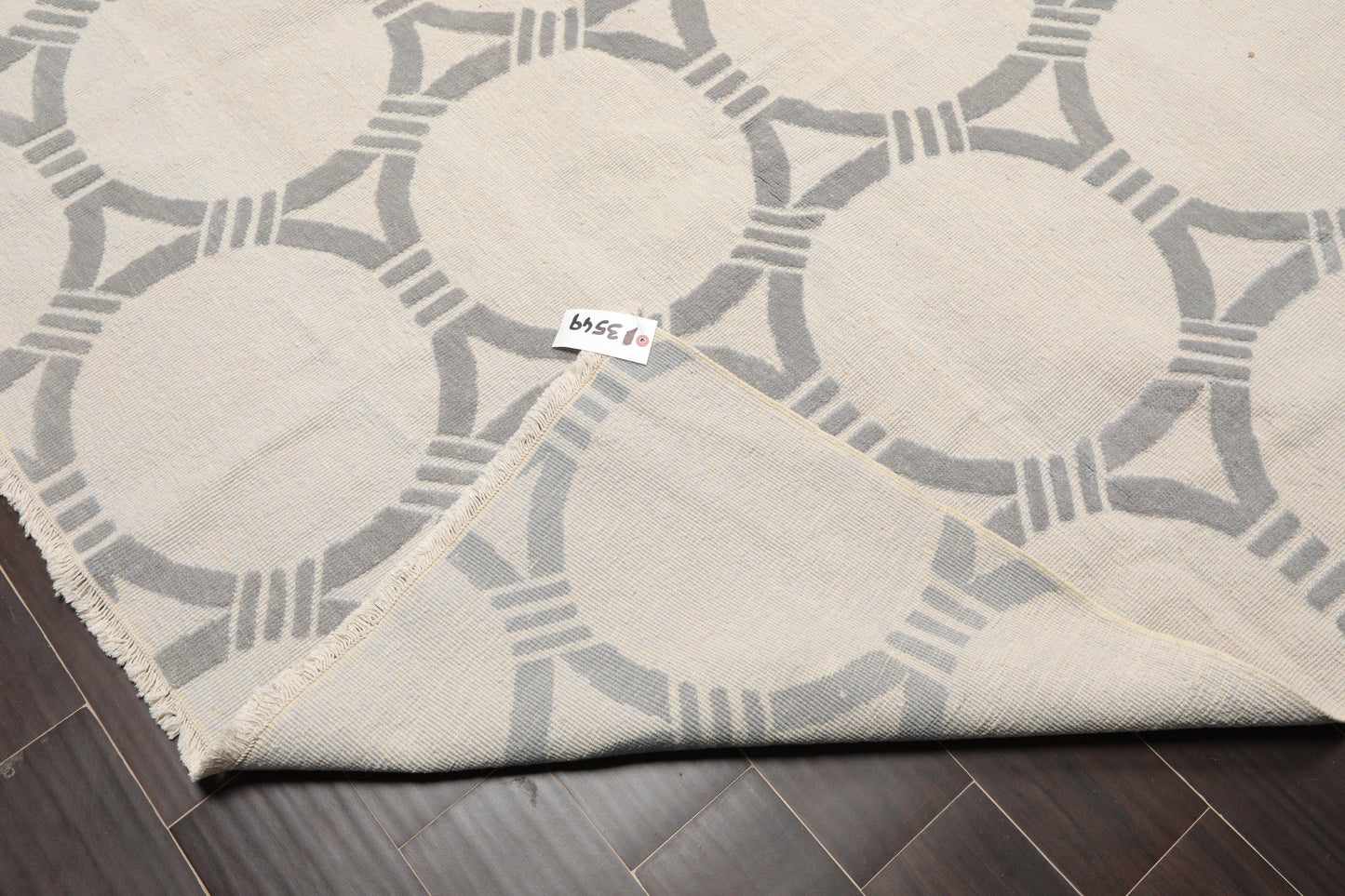 9'4" x 12'2" Hand Knotted Wool Contemporary High Low Pile Oriental Area Rug Tone on Tone Gray