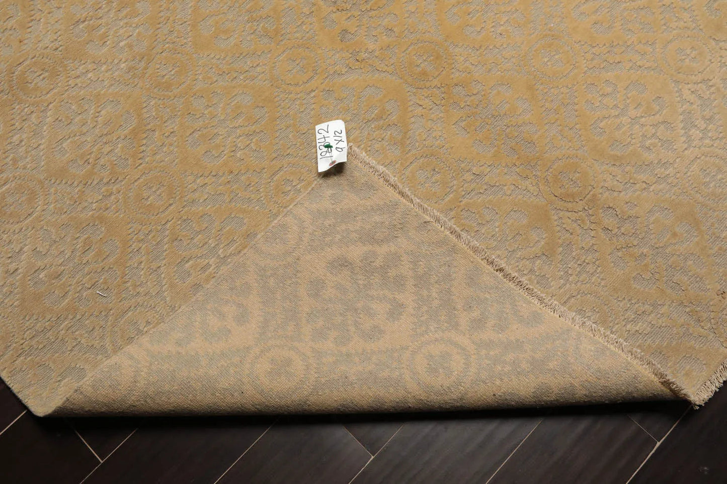 9x12 Gray Hand Knotted Tibetan Wool and Silk Modern & Contemporary Oriental Area Rug