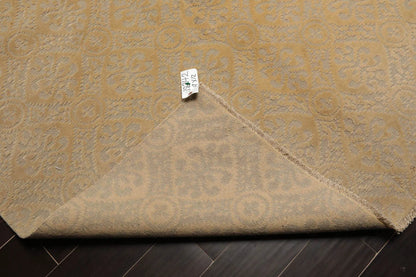 9x12 Gray Hand Knotted Tibetan Wool and Silk Modern & Contemporary Oriental Area Rug