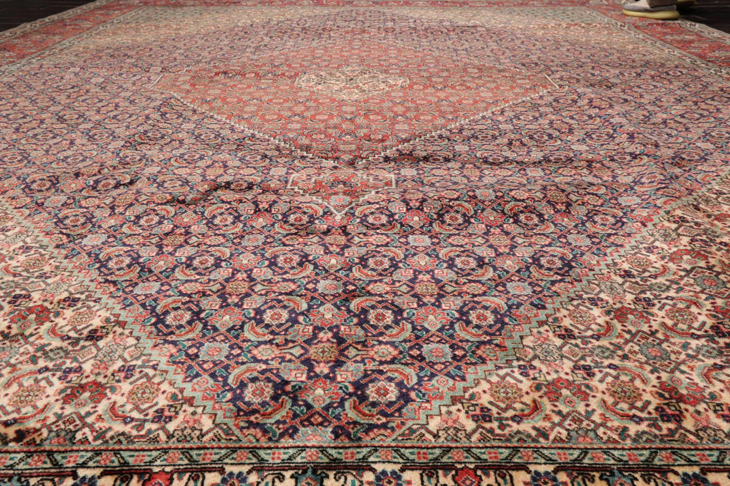 10x14 Midnight Blue Hand Knotted 100% Wool Bidjar Traditional 300 KPSI Oriental Area Rug