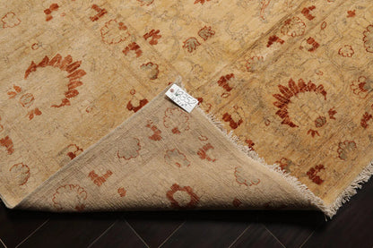 12'1"x17'9" Palace Beige Hand Knotted Oushak 100% Wool Traditional Oriental Area Rug