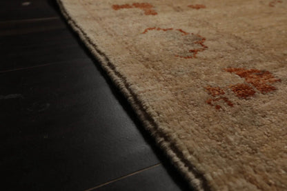 12'1"x17'9" Palace Beige Hand Knotted Oushak 100% Wool Traditional Oriental Area Rug