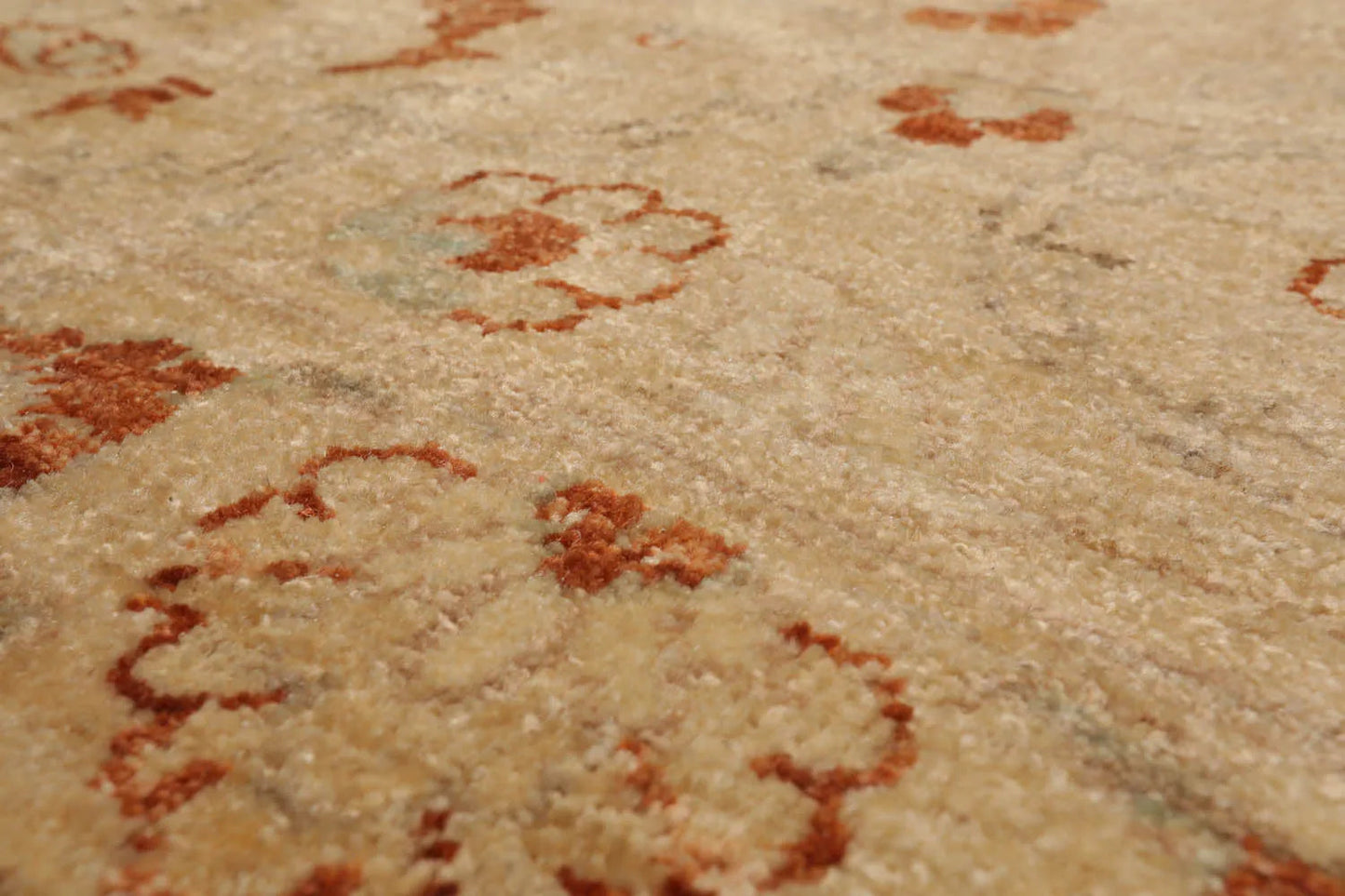 12'1"x17'9" Palace Beige Hand Knotted Oushak 100% Wool Traditional Oriental Area Rug