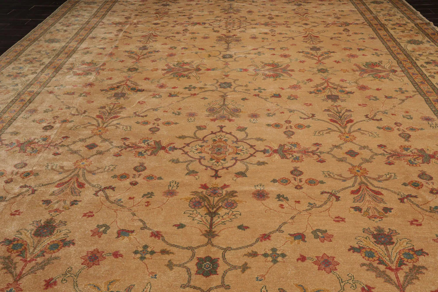 12' x18'3'' Palace Tan Hand Knotted 100% Wool Traditional Oriental Area Rug
