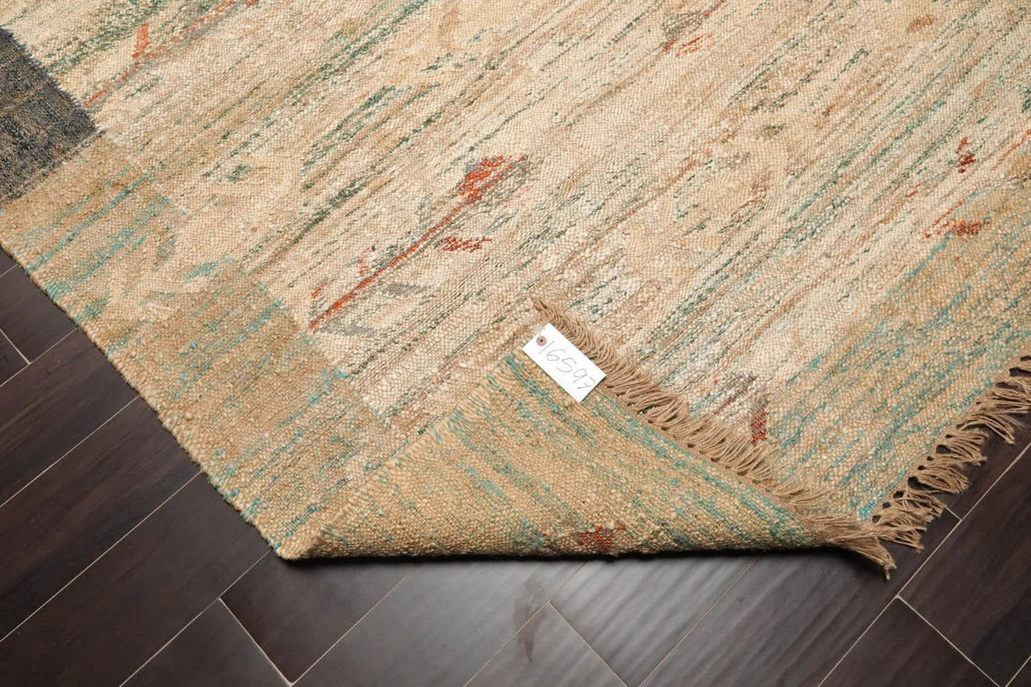 5’2” x 8’2” Hand Woven Natural Fiber Jute Modern Flatweave Kilim Area Rug