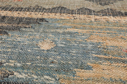 5'6''x7'3'' Hand Woven Natural Fiber Jute Southwestern Flatweave Kilim Area Rug
