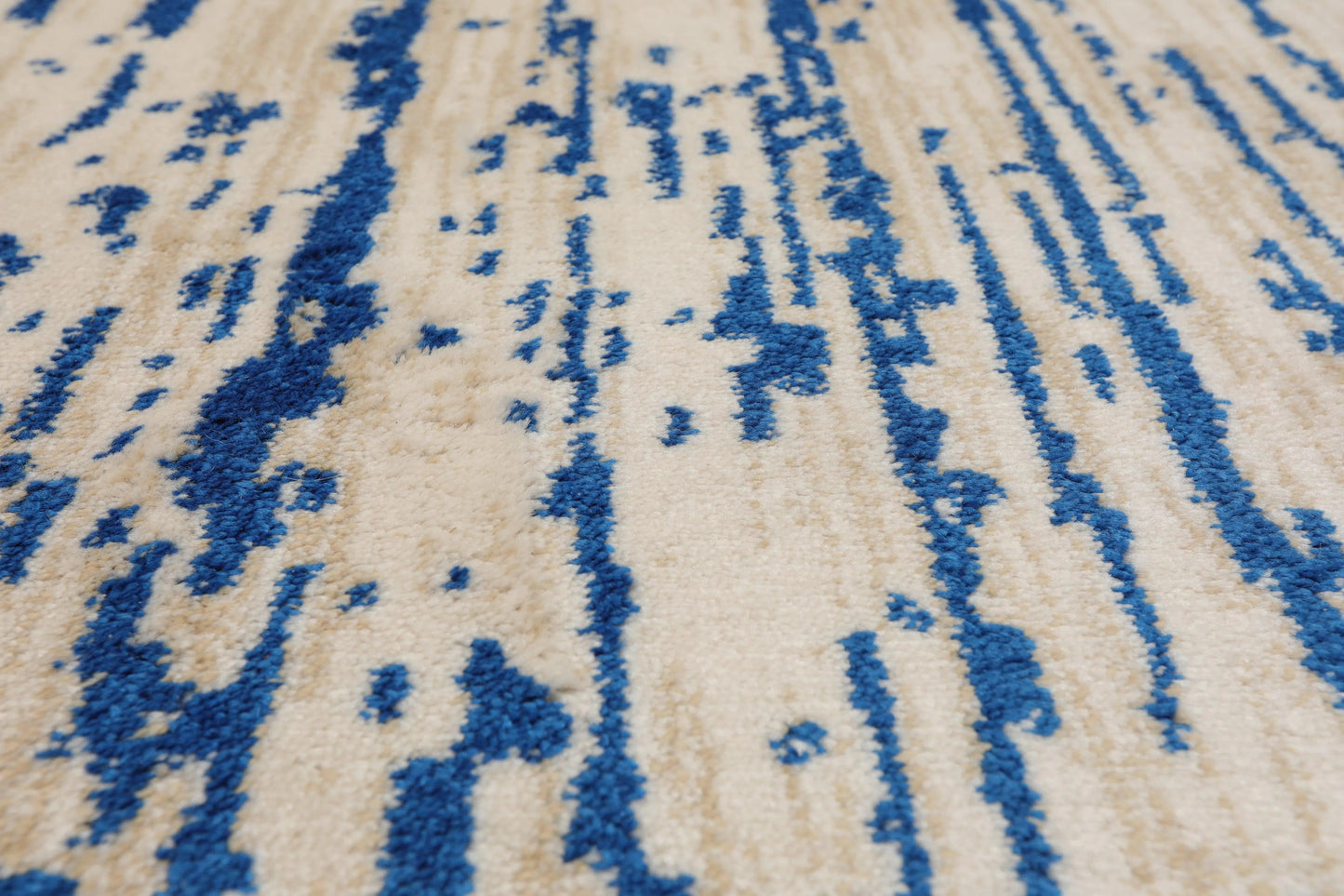 Multi Size Blue, Beige Machine Made Polypropylene Lisette Modern & Contemporary Oriental Area Rug