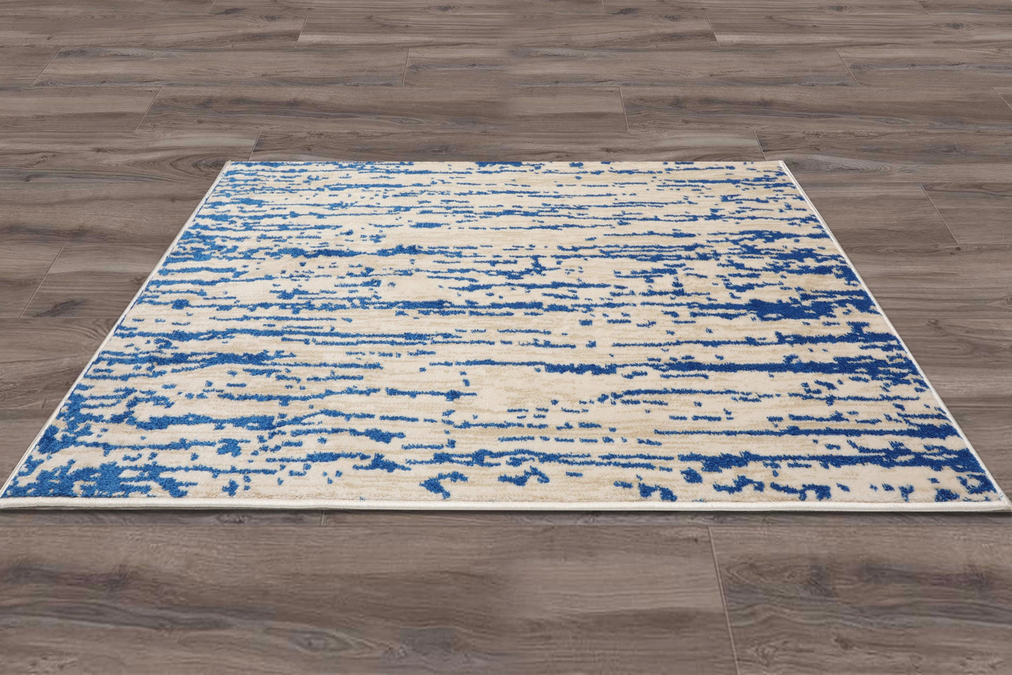 Multi Size Blue, Beige Machine Made Polypropylene Lisette Modern & Contemporary Oriental Area Rug
