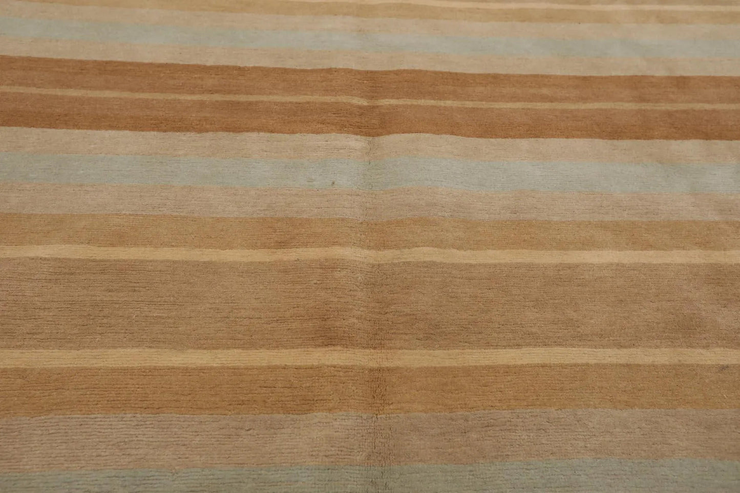 8'x 10' Hand Knotted Tibetan 100% Wool Stripes 150 KPSI Modern Area Rug Tan