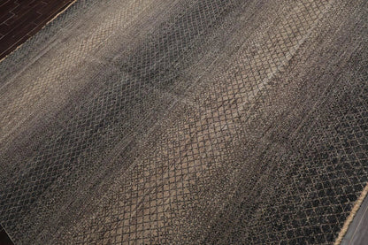 8' x 10' Hand Knotted 100% Wool Modern Oriental Area Rug Gray, Beige
