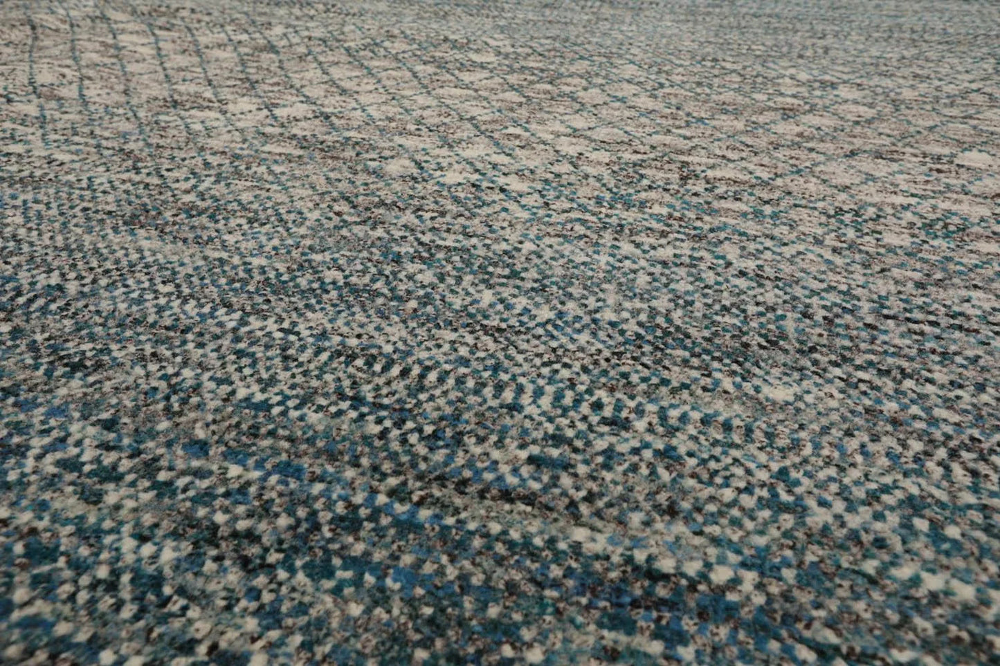 8x10 Hand Knotted 100% Wool Modern & Contemporary Oriental Area Rug Cream, Aqua Color