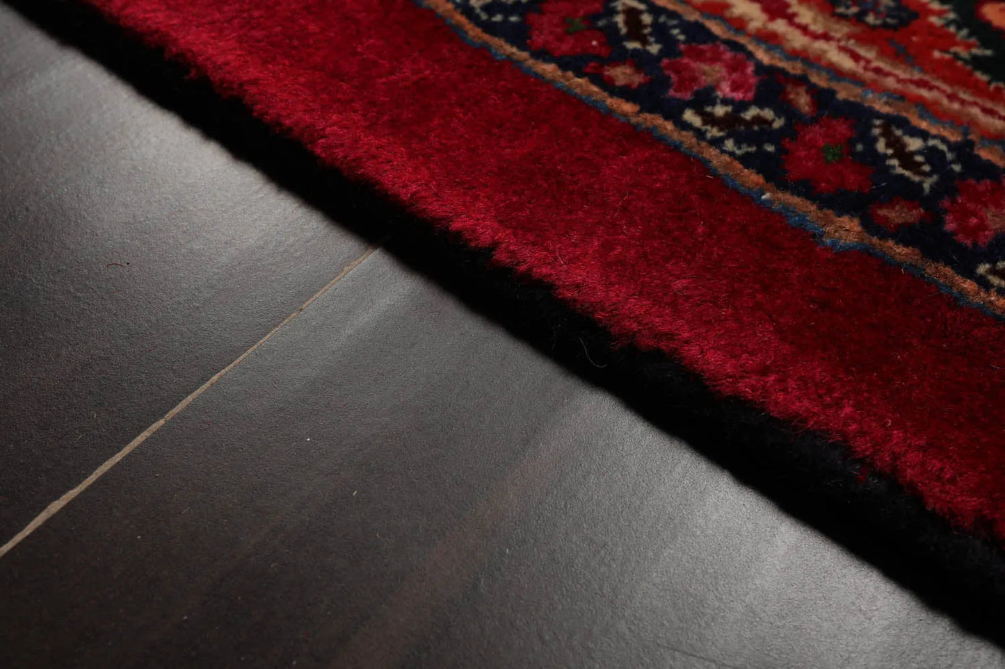 11'2''x16'7'' Palace Burgundy, Midnight Blue Hand Knotted 100% Wool Mashad Traditional 200 KPSI Oriental Area Rug