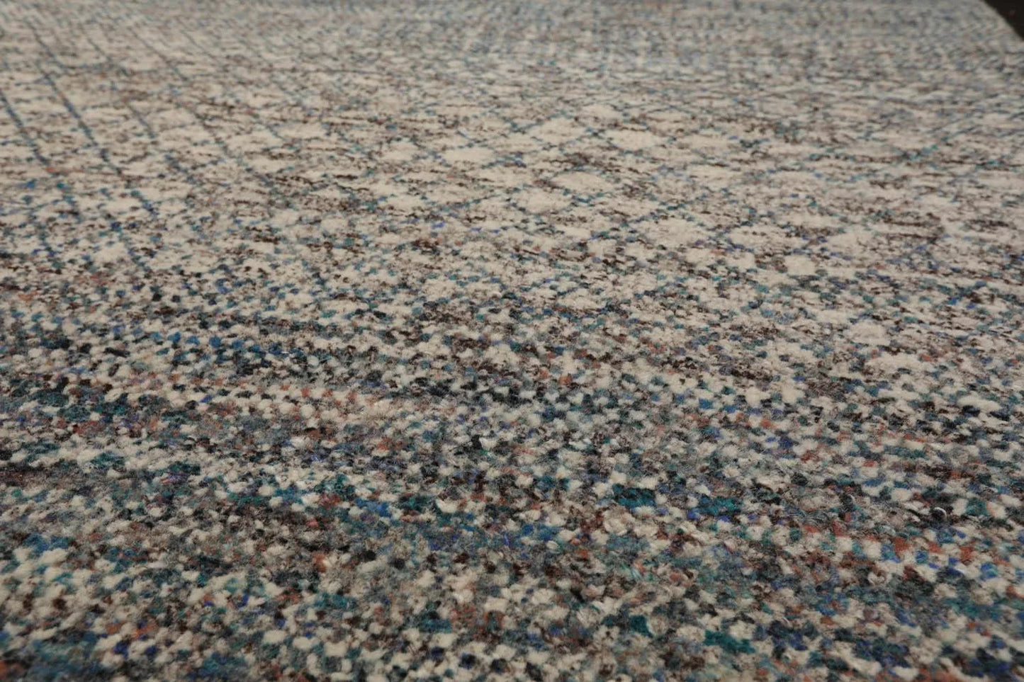 8' x 10' Hand Knotted 100% Wool Modern Oriental Area Rug Ivory, Blue, Aqua