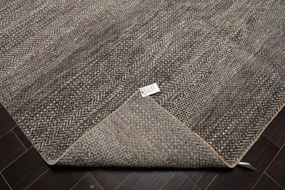 8' x 10' Hand Knotted 100% Wool Modern Oriental Area Rug Ivory, Gray, Brown