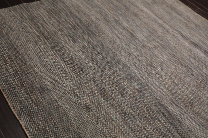 8' x 10' Hand Knotted 100% Wool Modern Oriental Area Rug Ivory, Gray, Brown