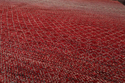 8' x 10' Hand Knotted 100% Wool Modern Oriental Area Rug Red, Gray, Beige