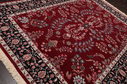 8'3'' x 10'4'' Hand Knotted Wool PakPersian 16/18 Saroukk 300 KPSI Area Rug Wine