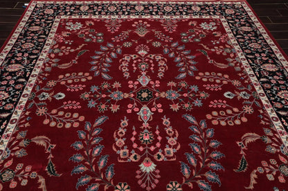 8'3'' x 10'4'' Hand Knotted Wool PakPersian 16/18 Saroukk 300 KPSI Area Rug Wine