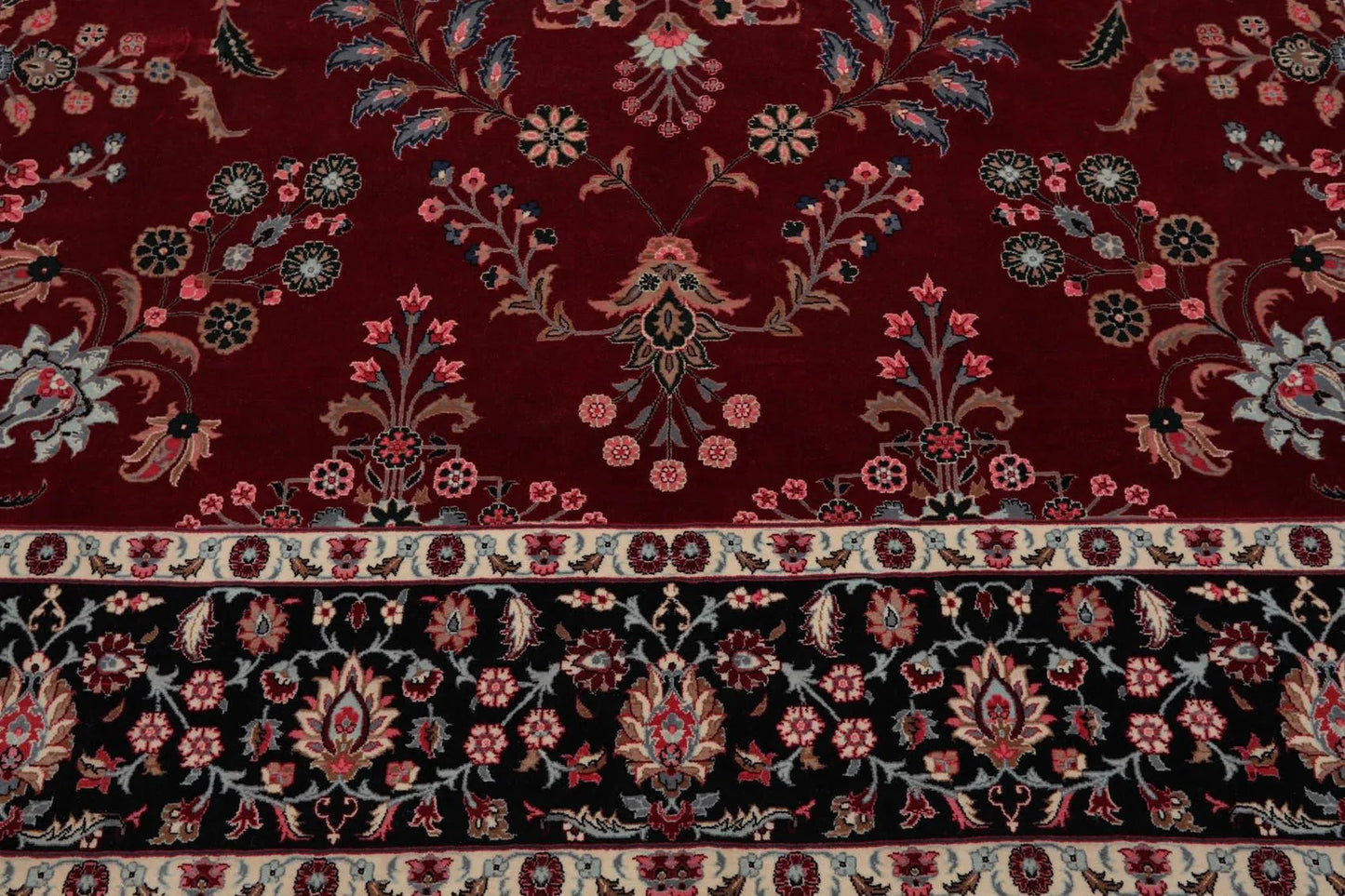 8'3'' x 10'4'' Hand Knotted Wool PakPersian 16/18 Saroukk 300 KPSI Area Rug Wine