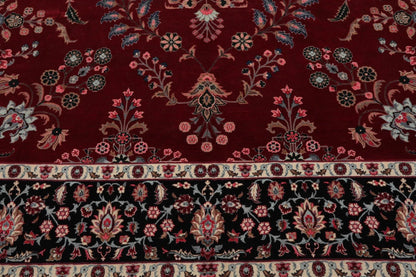 8'3'' x 10'4'' Hand Knotted Wool PakPersian 16/18 Saroukk 300 KPSI Area Rug Wine