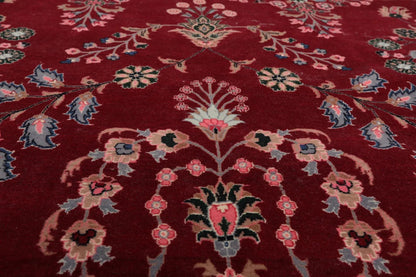 8'3'' x 10'4'' Hand Knotted Wool PakPersian 16/18 Saroukk 300 KPSI Area Rug Wine