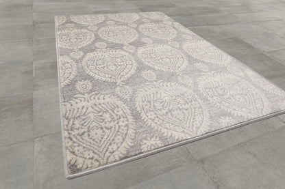 Multi Size Beige, Gray Machine Made Polypropylene Turkish Gabi Traditional Oriental Area Rug