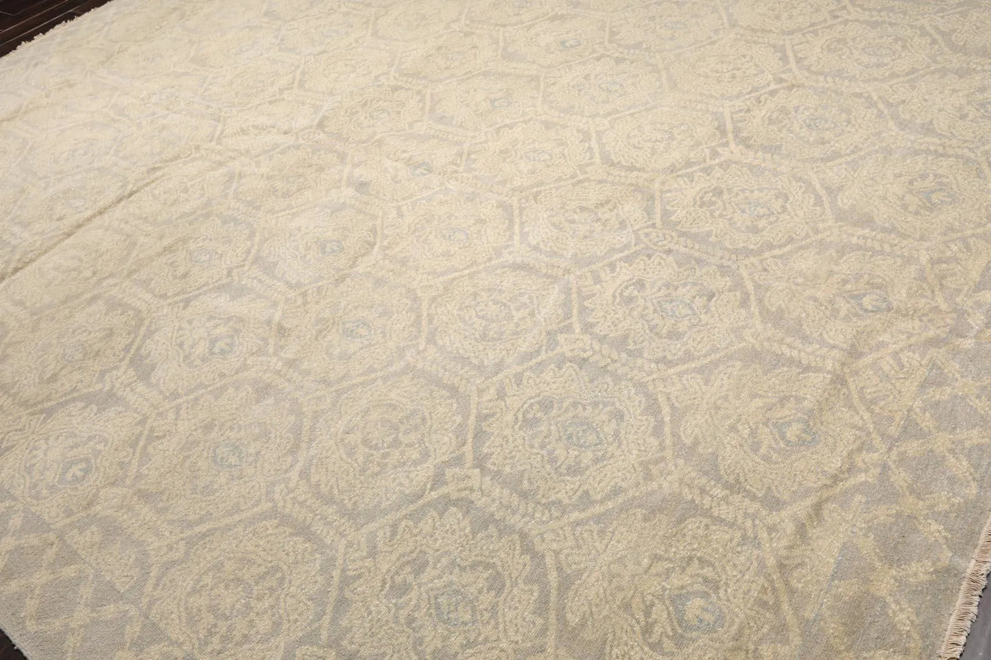 10'3'' x 14' Hand Knotted 100% Wool Turkish Oushak Transitional Area Rug Gray