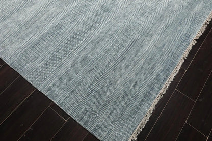 Multi Sizes Gray Hand Knotted Wool and Silk Modern Oriental Area Rug