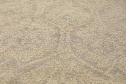 10'3'' x 14' Hand Knotted 100% Wool Turkish Oushak Transitional Area Rug Gray