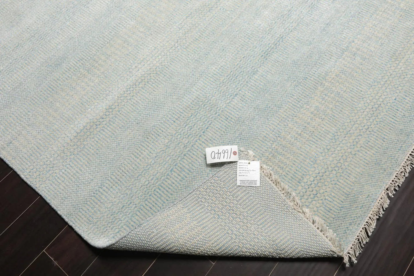 Multi Sizes Sea foam Hand Knotted Wool and Silk Modern Oriental Area Rug