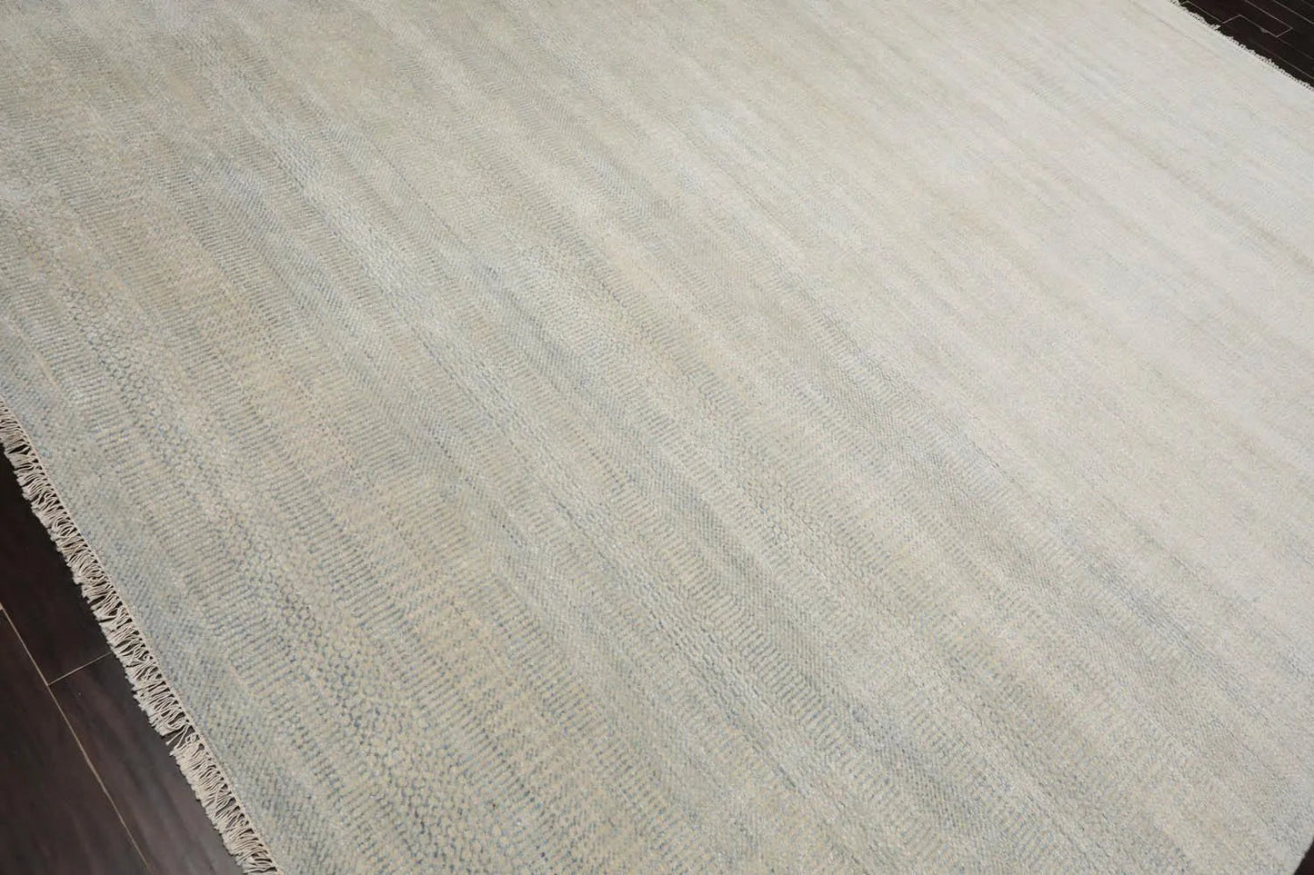 Multi Sizes Beige Hand Knotted Wool and Silk Modern Oriental Area Rug