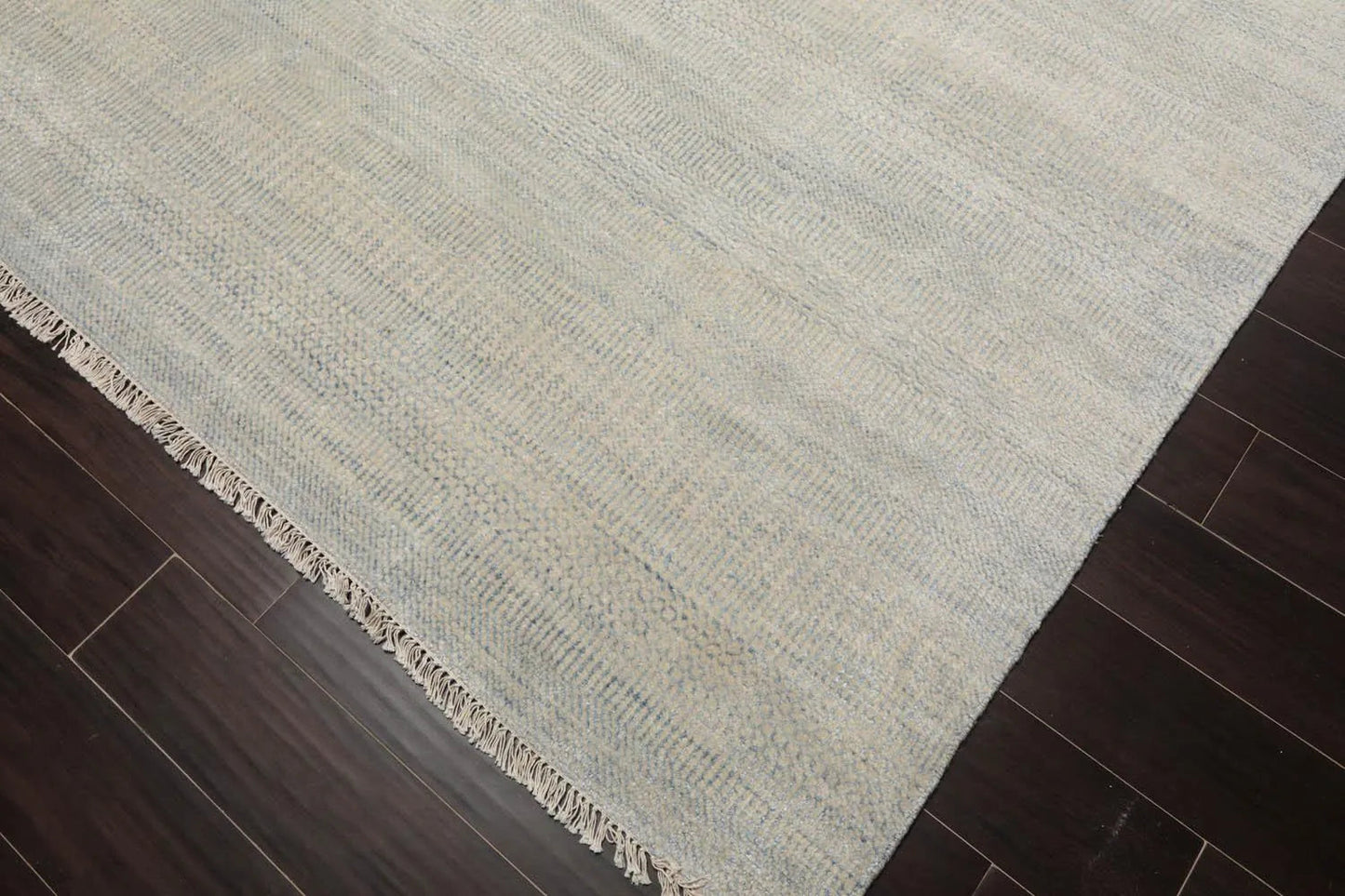 Multi Sizes Beige Hand Knotted Wool and Silk Modern Oriental Area Rug