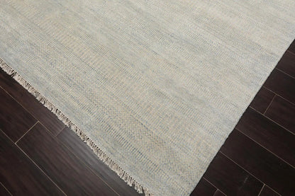 Multi Sizes Beige Hand Knotted Wool and Silk Modern Oriental Area Rug